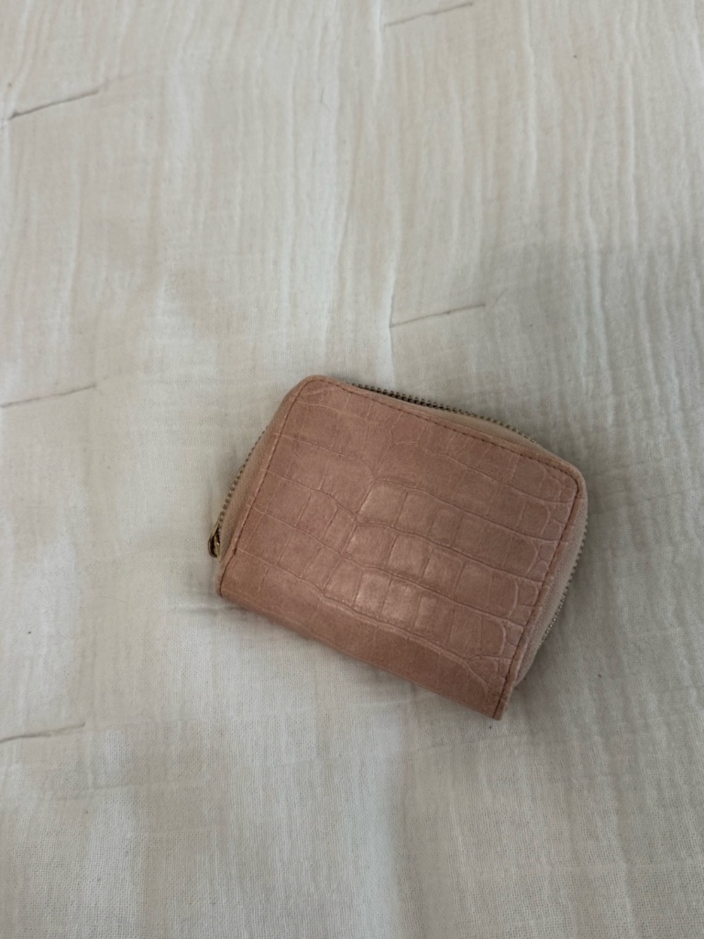 Compact Pink Women's Zip Wallet